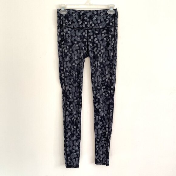 ATHLETA Dot Chaturanga Tight Gray Black Printed Pull On Elastic Waist Leggings - Picture 2 of 11